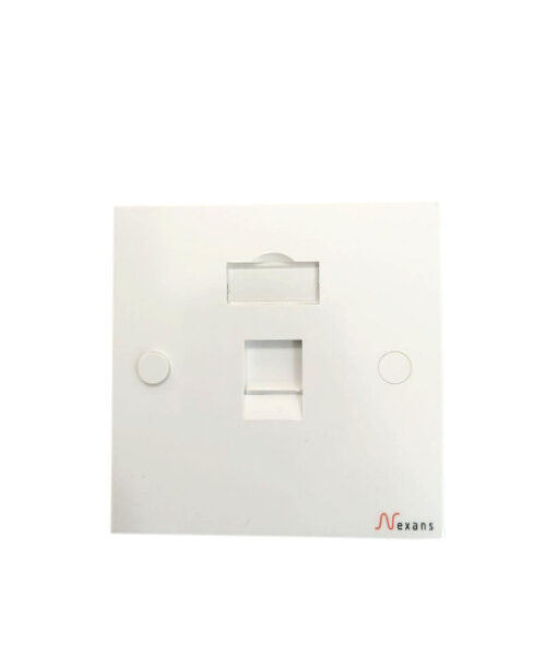 Nexans - Lanmark 86 x 86 Wallplate 1 Snap-In White