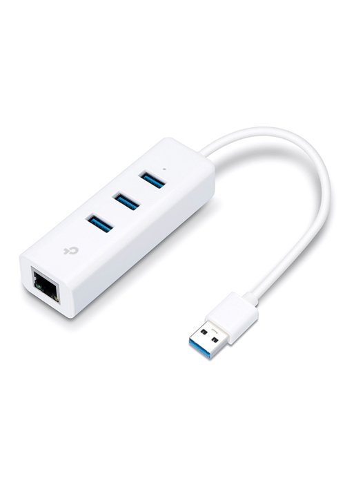 TP-Link - USB 3.0 3-Port Hub & Gigabit Ethernet Adapter ,Ekhalas