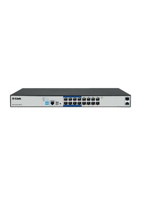 D-Link 16-port 10/100/1000Base-T Long Range 250m PoE+ Smart Switch with 16 PoE ports, 2 SFP ports, 150W PoE Power budget, (802.3af/802.3at support) (UK/EU plug),Ekhalas