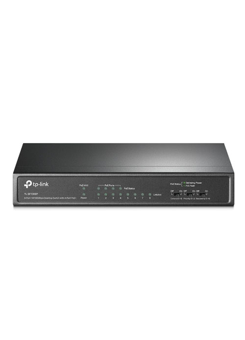 TP-Link - 8-Port 10100Mbps Desktop Switch with 4-Port ,Ekhalas