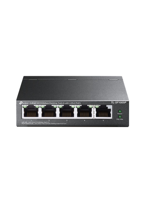 TP-Link 5-Port 10/100Mbps Desktop Switch with 4-Port PoE+-Ekhalas