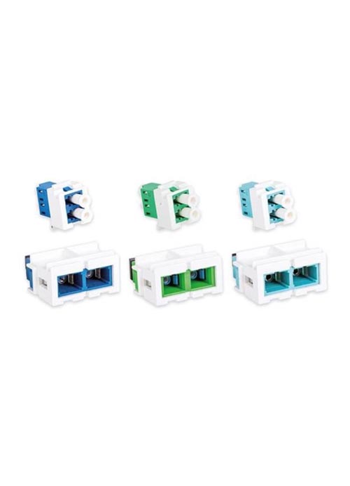 Nexans - Lanmark-OF Duplex LC Snap-In Adaptor Multimode Aqua