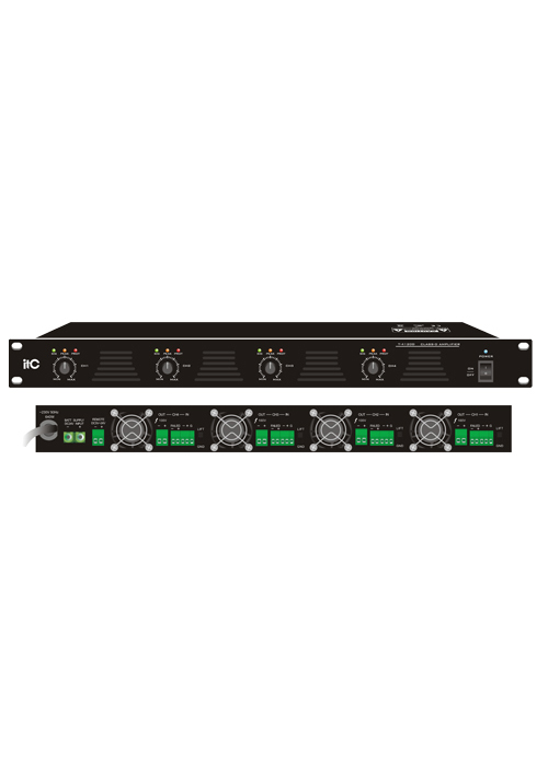 ITC - T-4120D/ T-4240D/ T-4350D/ T-4500D 4-Channel Class-D Power Amplifier