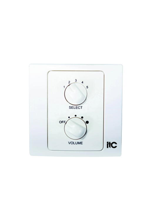 ITC - T-6FS Volume control with channel selector and relay (6W)